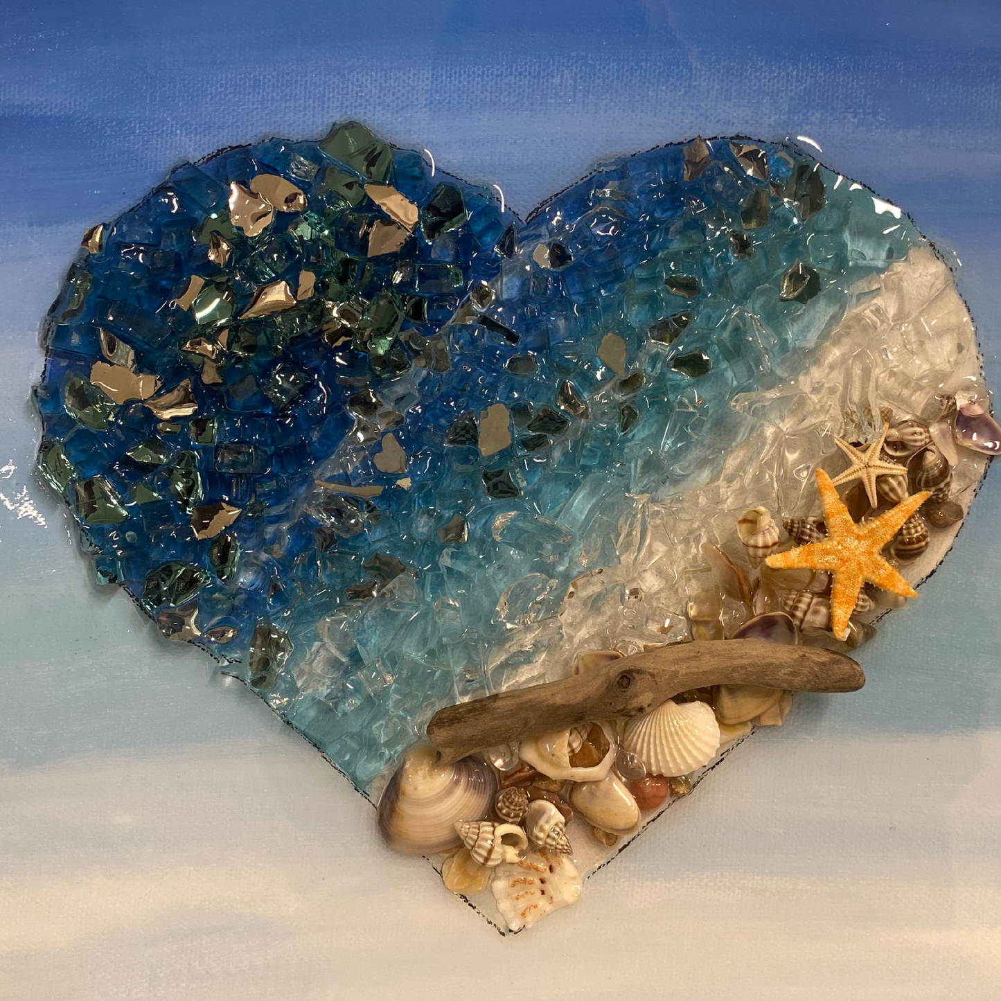 Sea Heart w/Driftwood