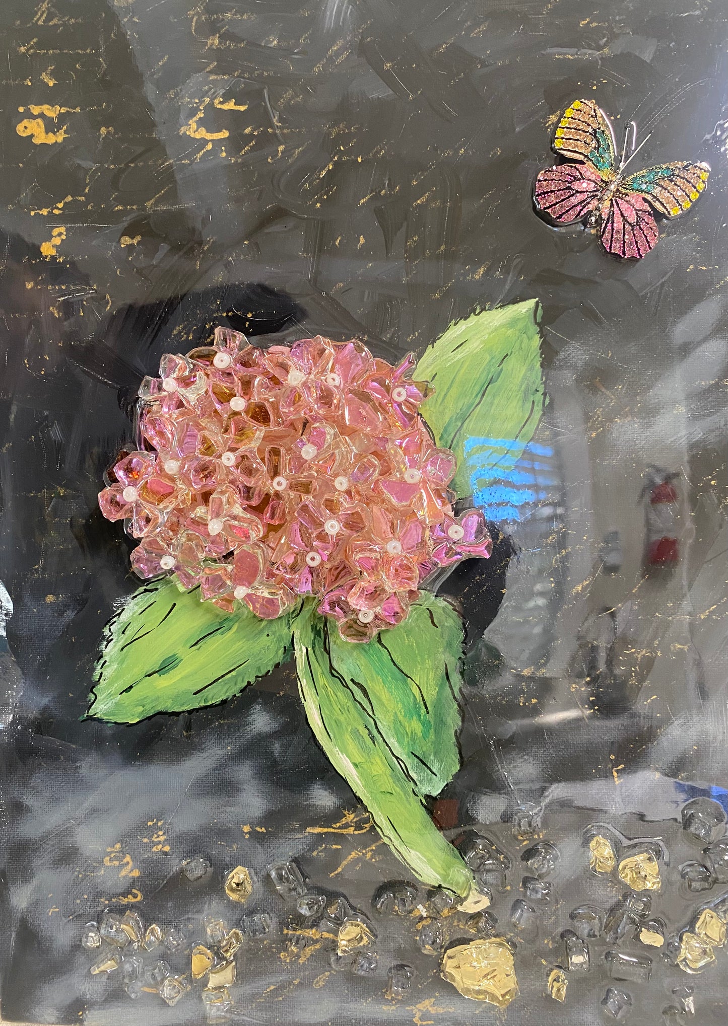 Hydrangea and Butterfly