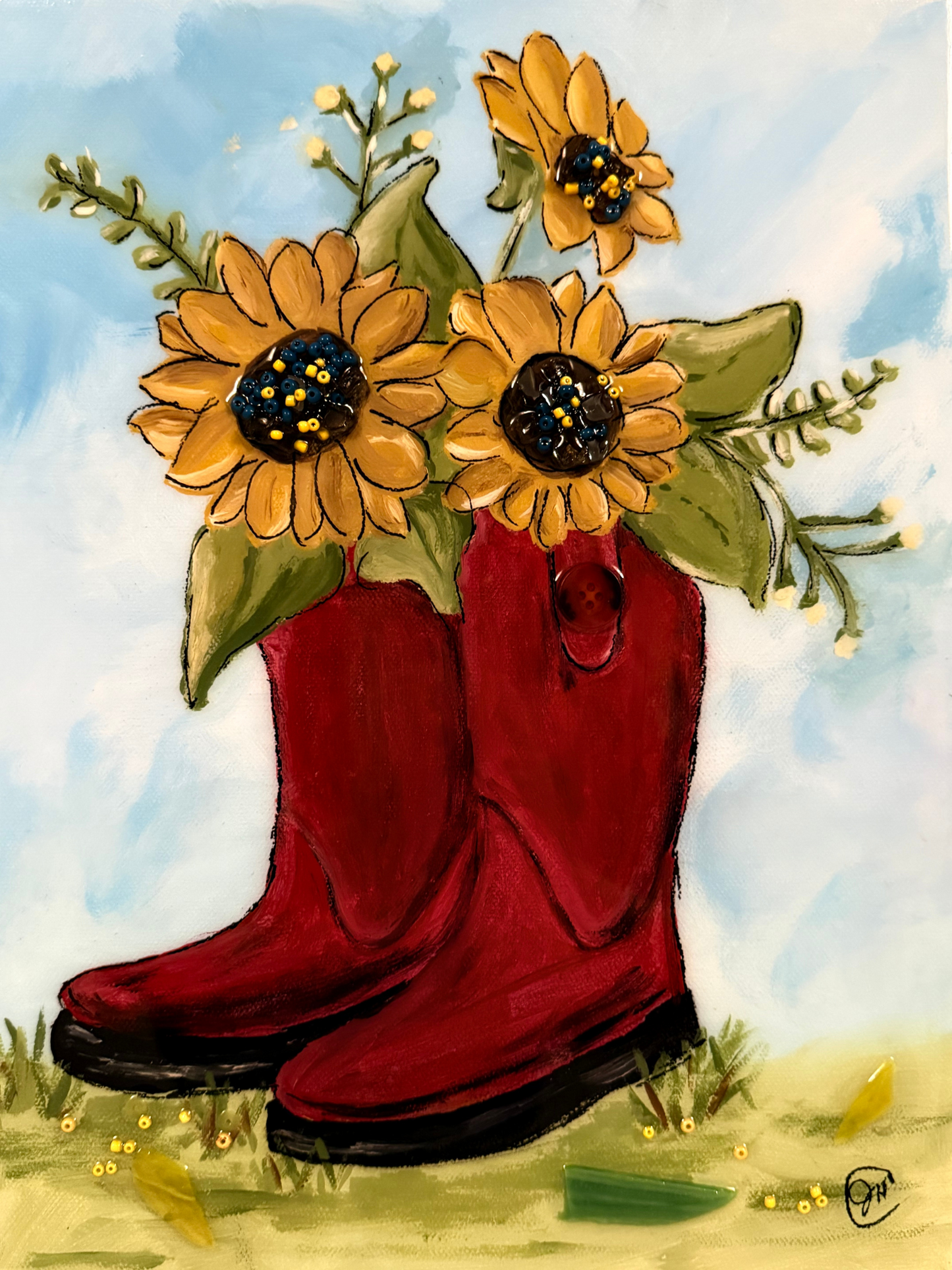 Rainboots and Sunflowers