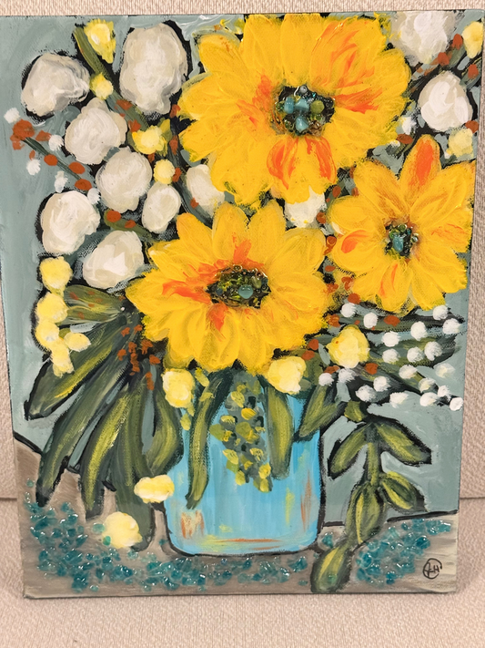 Summer Flowers in Jar