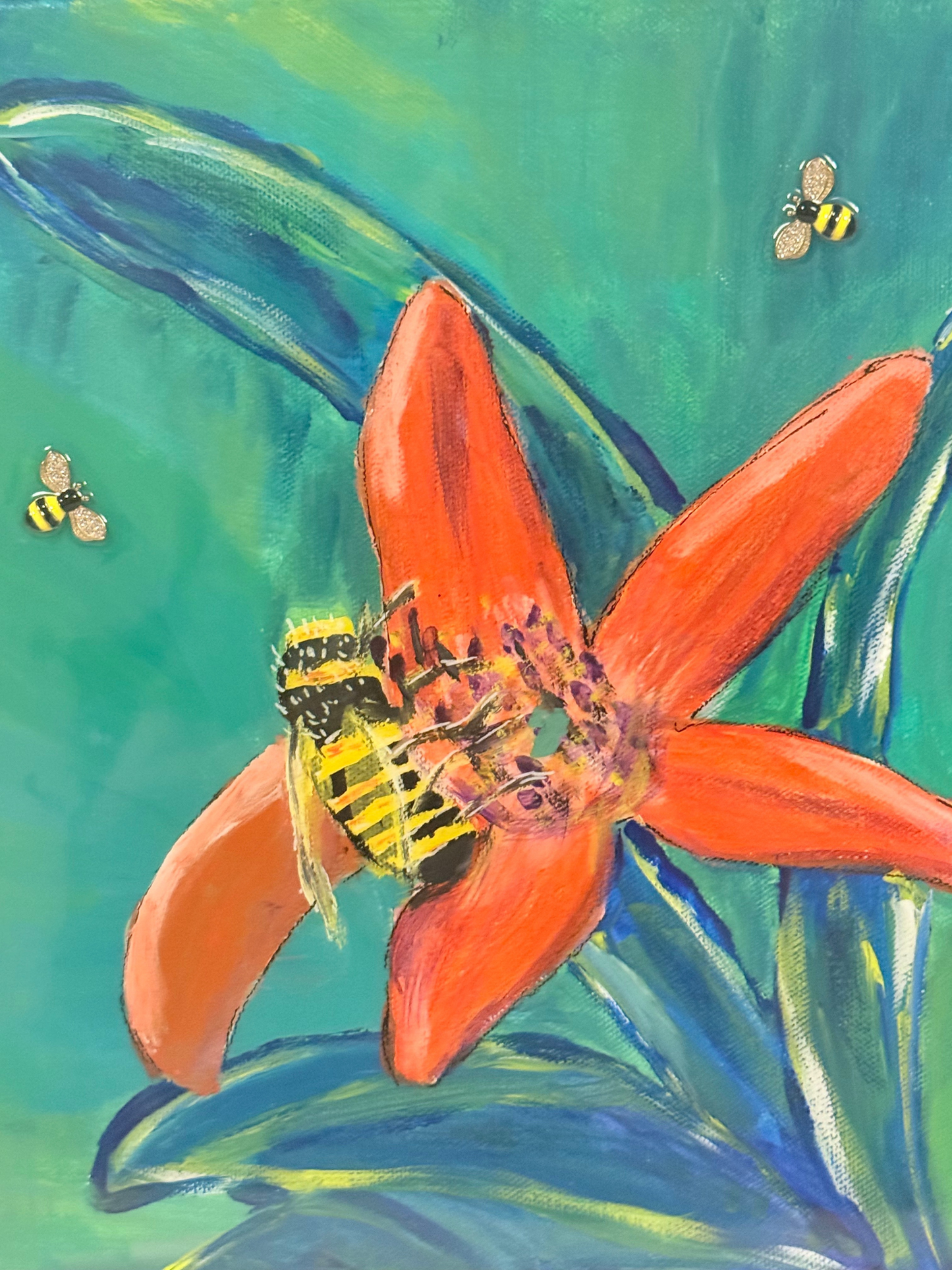 Bumble Bee on Lily