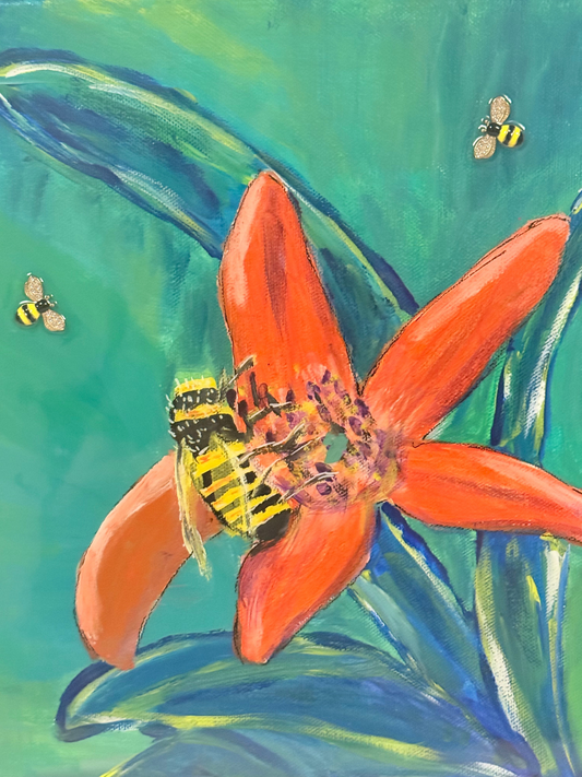 Bumble Bee on Lily